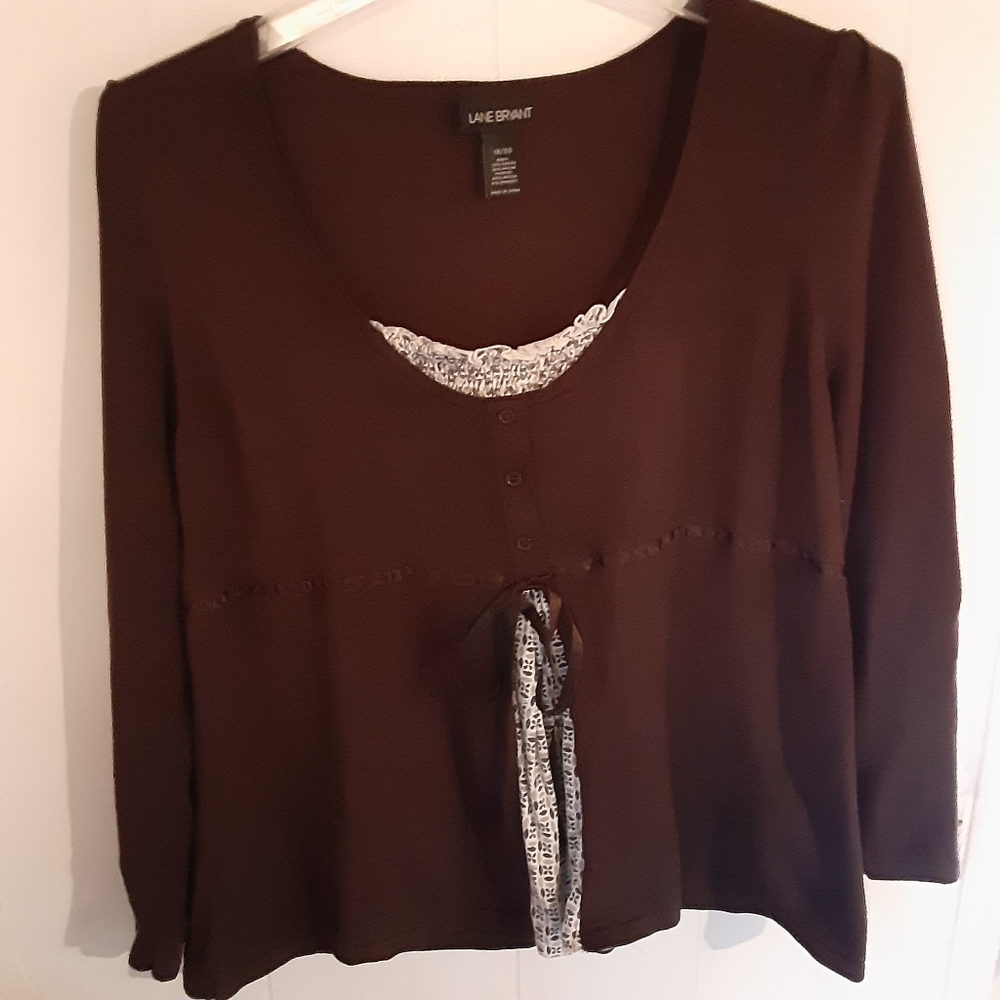 Lane Bryant Chocolate brown Shirt 18/22